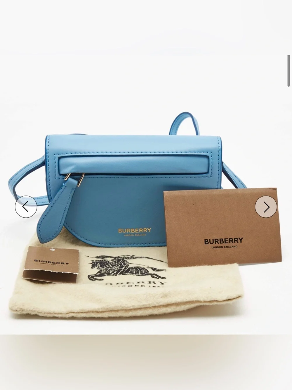 Burberry Light Blue Micro Olympia Crossbody Card Case - NWT
